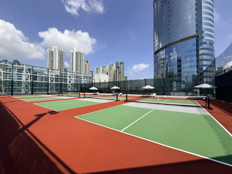 pickleball outdoor Olympian City waterfall
